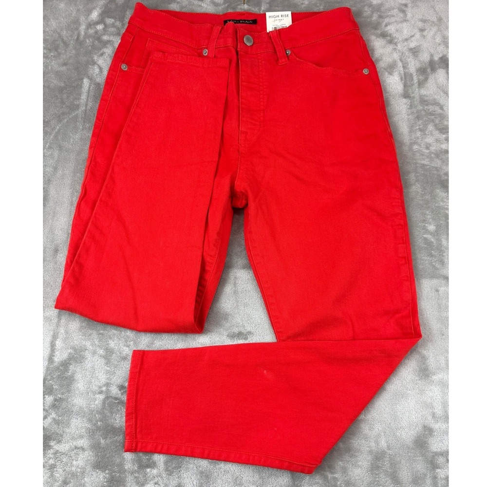 Lucky‎ Brand Bridgette High Rise Skinny Jeans Fiery Red Ankle 31 12 7W14707 New